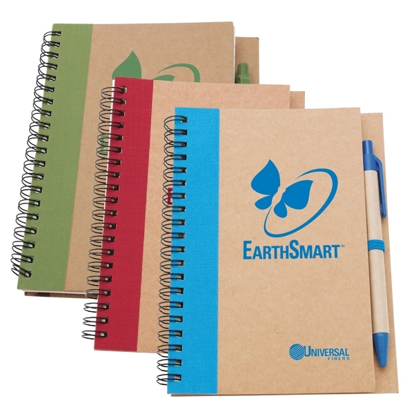Notebook made from recycled cardboard and paper, 60 pages, spiral bound,... from ASI 42920 Busrel Inc