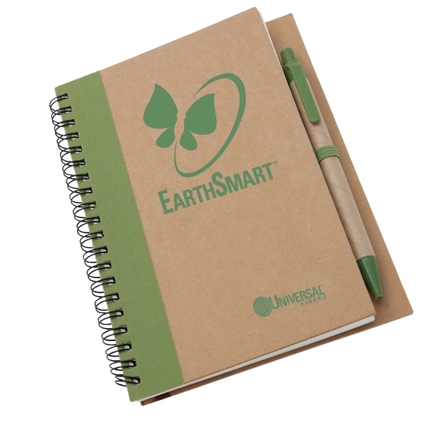 Notebook made from recycled cardboard and paper, 60 pages, spiral bound,... from ASI 42920 Busrel Inc