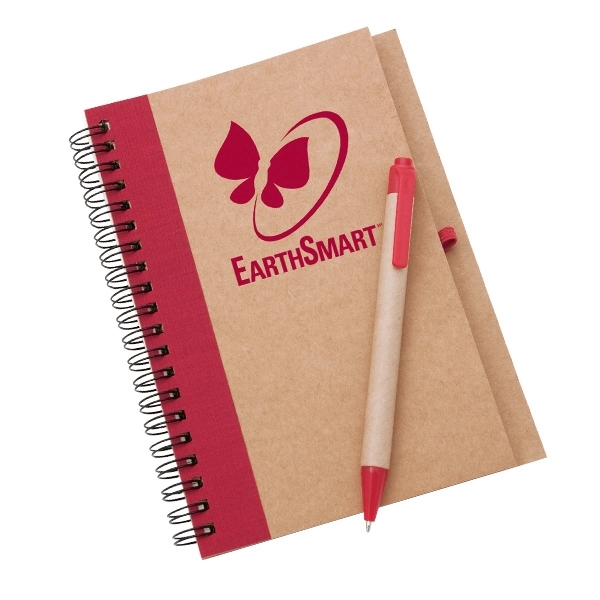 Notebook made from recycled cardboard and paper, 60 pages, spiral bound,... from ASI 42920 Busrel Inc