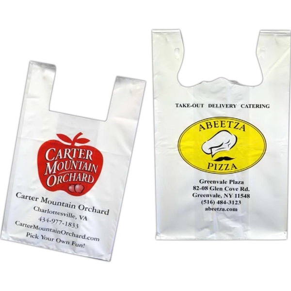 PE t-shirt handle bag with side gussets in six sizes.... from ASI 81350 Regal Poly-Pak / The Regal Line