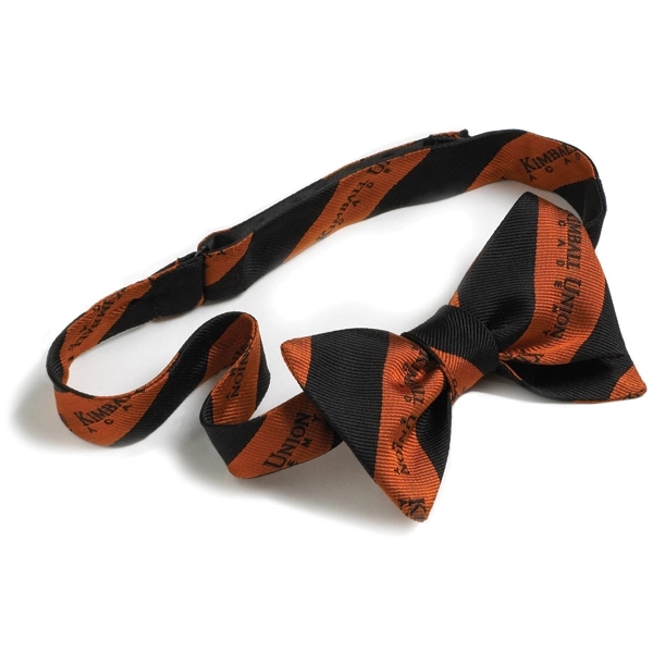 Woven Custom Logo Polyester Banded Bow Tie.... from ASI 98085 Wolfmark / Anthony Enterprises