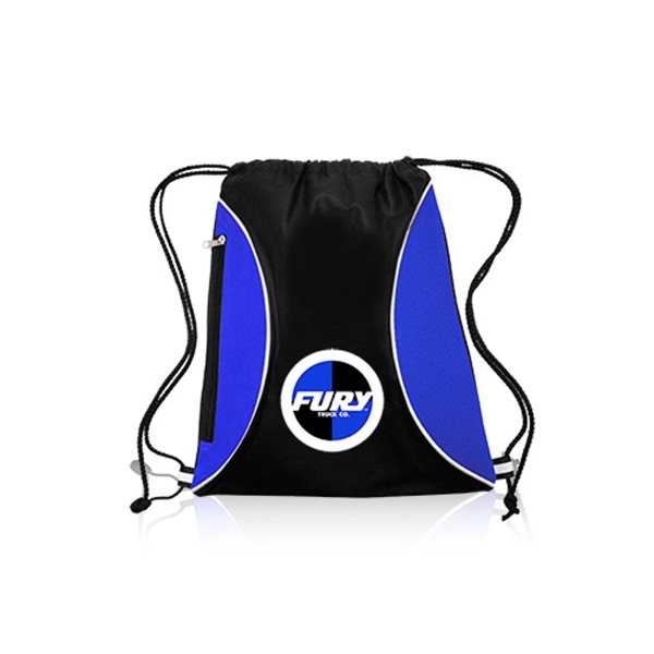 Non-woven zipper side drawstring backpack... from ASI 39552 BEL Promo