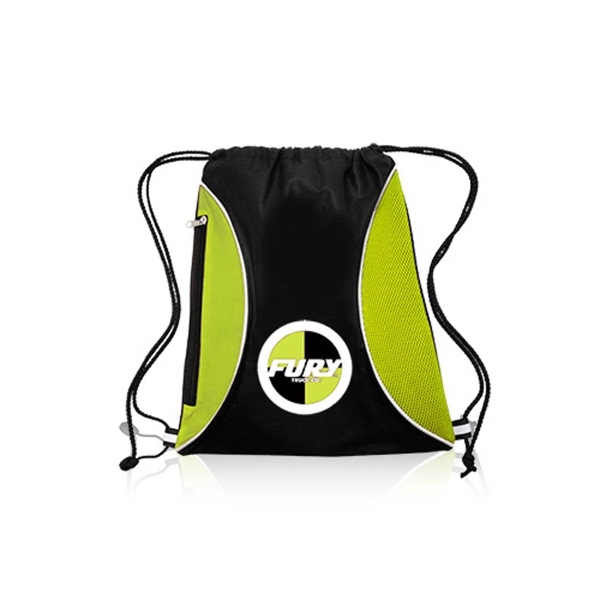Non-woven zipper side drawstring backpack... from ASI 39552 BEL Promo