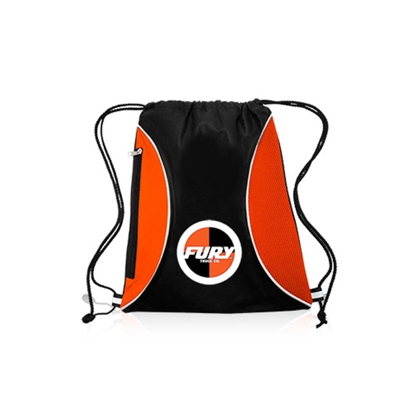 Non-woven zipper side drawstring backpack... from ASI 39552 BEL Promo