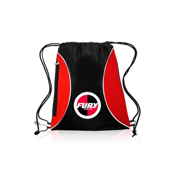 Non-woven zipper side drawstring backpack... from ASI 39552 BEL Promo
