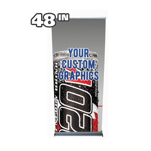 Retractable banner stand with 48" x 80" graphic.... from ASI 30442 Above & Beyond Advertising Products / PromoAdLine