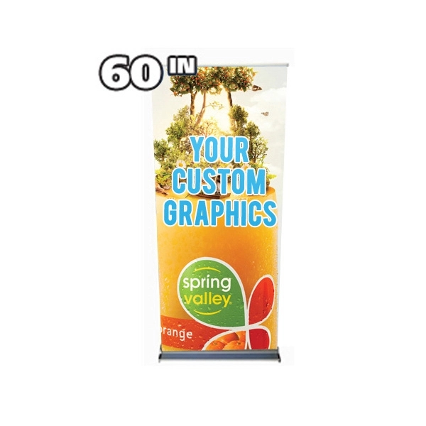 Retractable banner stand with 60" x 84" graphic.... from ASI 30442 Above & Beyond Advertising Products / PromoAdLine