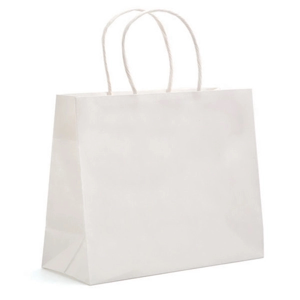 Kraft paper shopper, with unique foldover top and paper twist handles.... from ASI 92480 Uniflex / U F