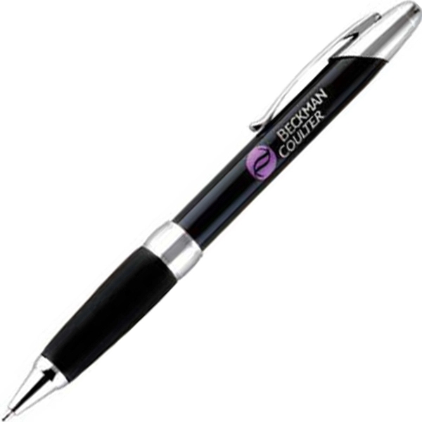 Metal twist-action ballpoint pen with a bright metallic color barrel, soft... from ASI 68190 Lungsal / Lungsal