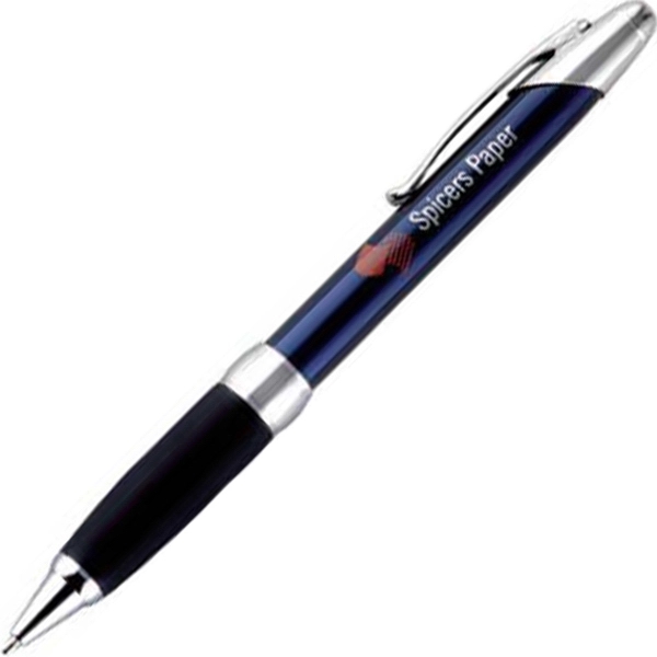 Metal twist-action ballpoint pen with a bright metallic color barrel, soft... from ASI 68190 Lungsal / Lungsal