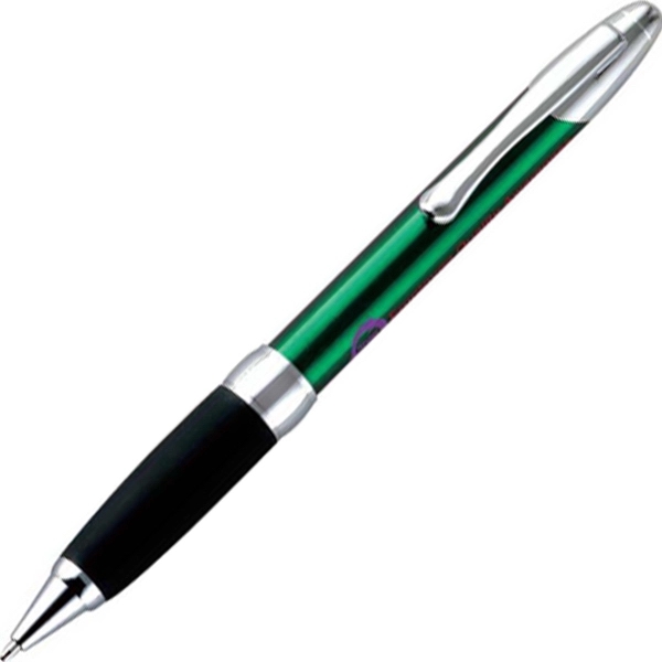 Metal twist-action ballpoint pen with a bright metallic color barrel, soft... from ASI 68190 Lungsal / Lungsal