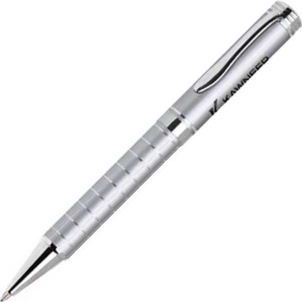 Aluminum twist-action pen with a refined grid barrel design and sleek... from ASI 68190 Lungsal / Lungsal