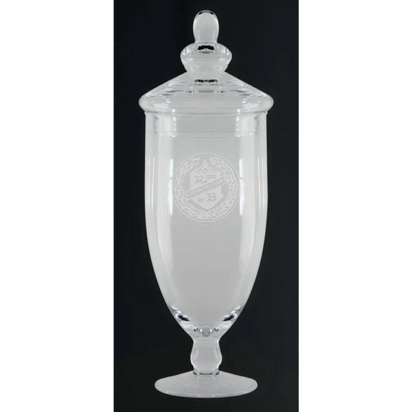 Impressive lead free crystal award jar with lid.... from ASI 65153 Kirk & Matz LTD / Swatkins