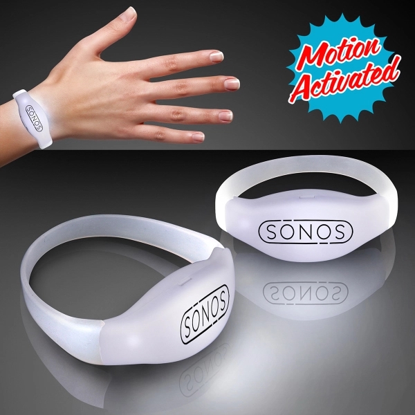 Blank or imprinted. LED Light Up Motion Activated Bracelets.... from ASI 34194 ALightPromos / Alight Promotional Products