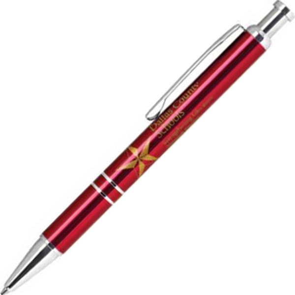 Aluminum twist-action pen with a sleek, metallic colored barrel with shining... from ASI 68190 Lungsal / Lungsal