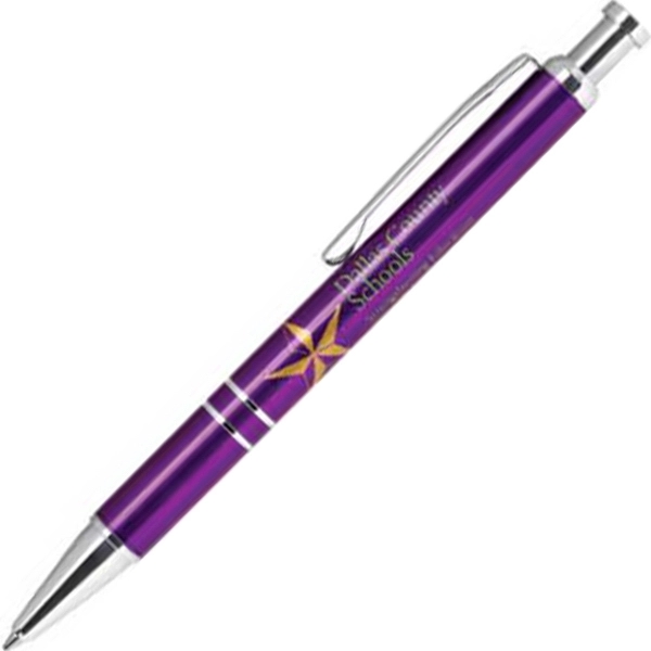 Aluminum twist-action pen with a sleek, metallic colored barrel with shining... from ASI 68190 Lungsal / Lungsal