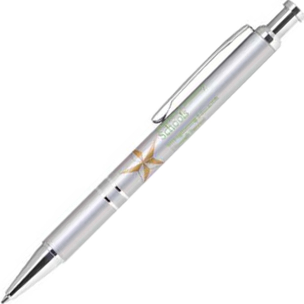 Aluminum twist-action pen with a sleek, metallic colored barrel with shining... from ASI 68190 Lungsal / Lungsal