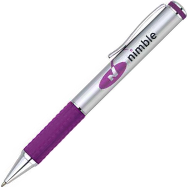 Aluminum twist-action ballpoint pen with a smooth satin finish barrel, colored... from ASI 68190 Lungsal / Lungsal
