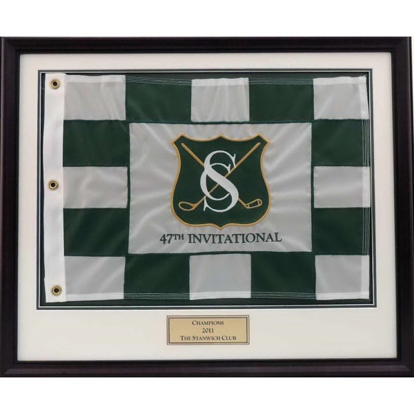 Framed flag award. Double hole flag award.... from ASI 65153 Kirk & Matz LTD / Swatkins