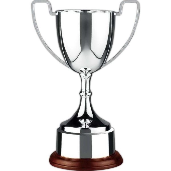 Endurance trophy cup award. Tarnish free nickel plated trophy cup mounted... from ASI 65153 Kirk & Matz LTD / Swatkins