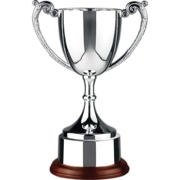 Endurance trophy cup award. Tarnish free nickel plated trophy cup mounted... from ASI 65153 Kirk & Matz LTD / Swatkins