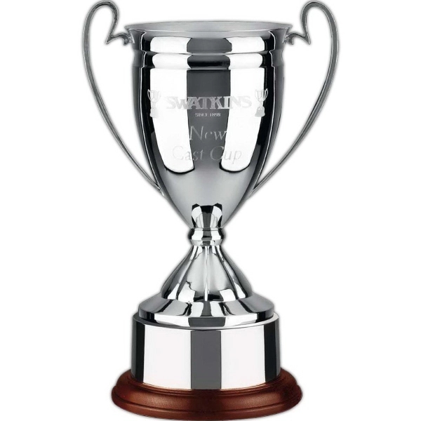 Endurance trophy cup award. Tarnish free nickel plated trophy cup mounted... from ASI 65153 Kirk & Matz LTD / Swatkins