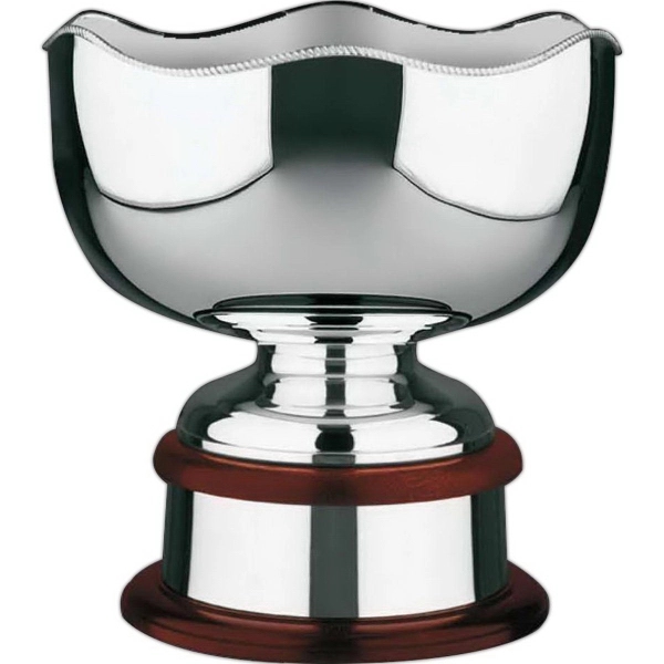 Supreme trophy award. Bowl shape award with hand scalloped wavy edge,... from ASI 65153 Kirk & Matz LTD / Swatkins