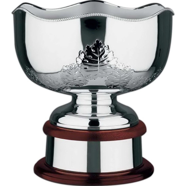 Supreme leaf bowl shaped world cup award, hand chased with leaves... from ASI 65153 Kirk & Matz LTD / Swatkins