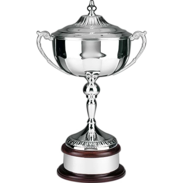 Supreme hand chased loving cup trophy with lid and base, mahogany... from ASI 65153 Kirk & Matz LTD / Swatkins