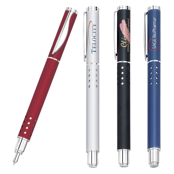 Cap-off rollerball pen with matte lacquer finish.... from ASI 57702 GoodHopeBags, Inc.