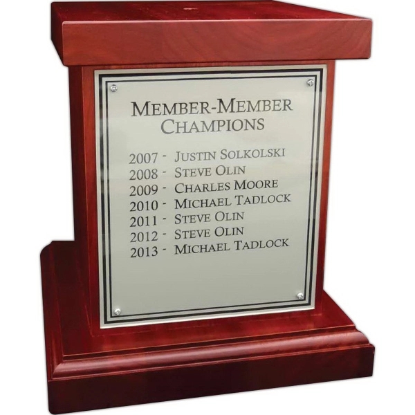 Trophy mount wooden base for awards.... from ASI 65153 Kirk & Matz LTD / Swatkins