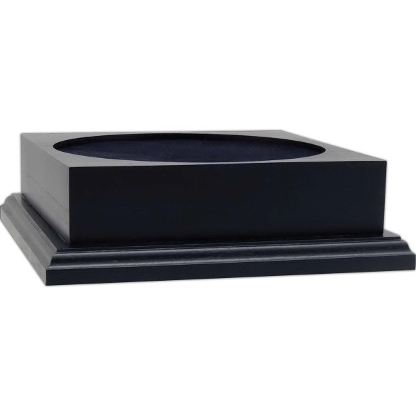 Black recessed base for award, 75" x 75" with 6.75" recess.... from ASI 65153 Kirk & Matz LTD / Swatkins