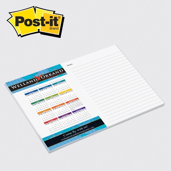 6" x 8" custom printed notepad with 50 white sheets and... from ASI 91240 3M/Promotional Markets Dept