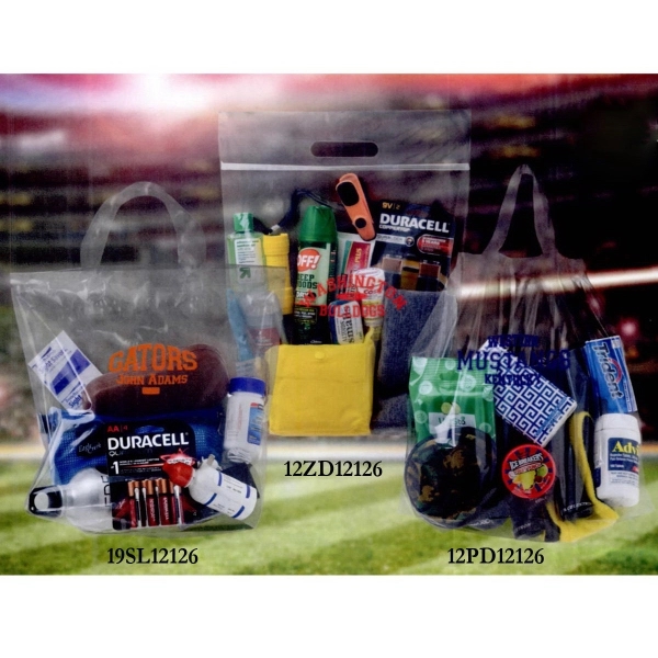 12" x 12" x 6" clear LDPE plastic security bag with... from ASI 35290 American Ad Bag Co