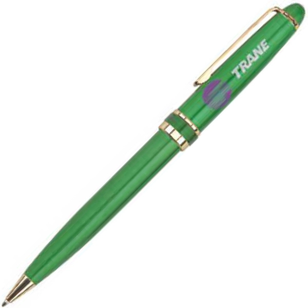 Twist-action aluminum ballpoint pen with a metallic color barrel featuring a... from ASI 68190 Lungsal / Lungsal