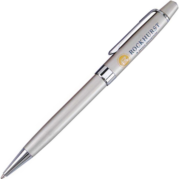 Vibrant fashion colored ballpoint pen with a chrome-plated clip and accents.... from ASI 68190 Lungsal / Lungsal