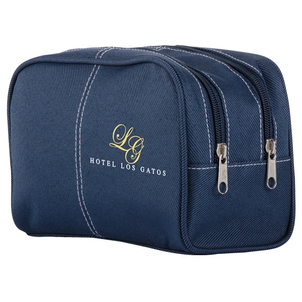 Two compartment cosmetic bag with zipper.... from ASI 42920 Busrel Inc