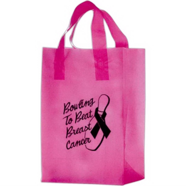 10" x 5" x 13" HDPE Breast Cancer awareness tote with... from ASI 35290 American Ad Bag Co