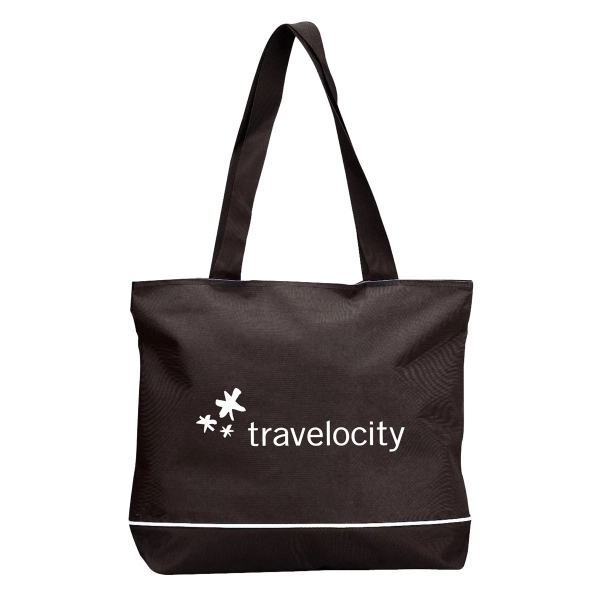 Tote bag with zippered closure and large shoulder handles.... from ASI 30112 ACE Products / Ace Line
