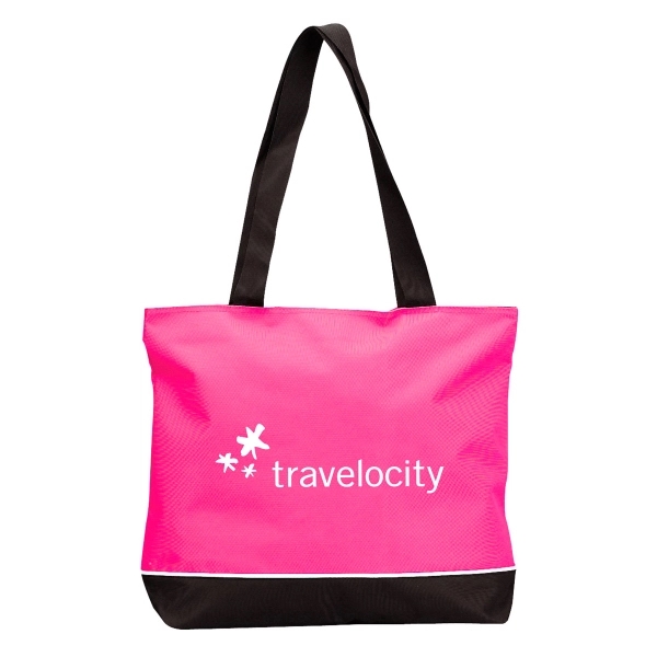 Tote bag with zippered closure and large shoulder handles.... from ASI 30112 ACE Products / Ace Line