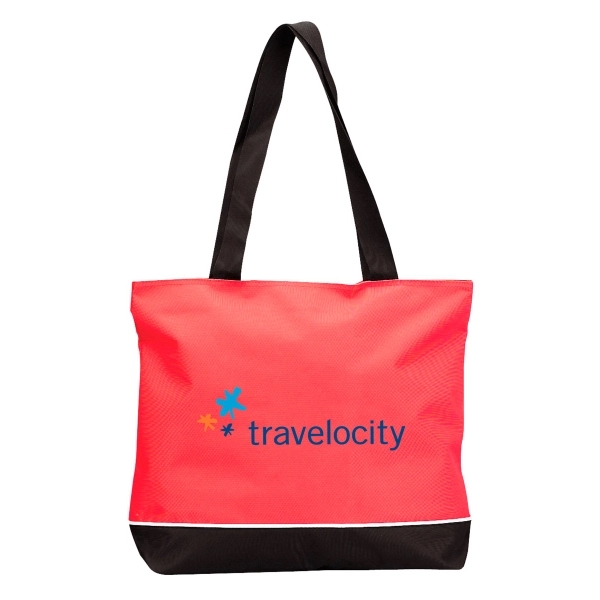 Tote bag with zippered closure and large shoulder handles.... from ASI 30112 ACE Products / Ace Line