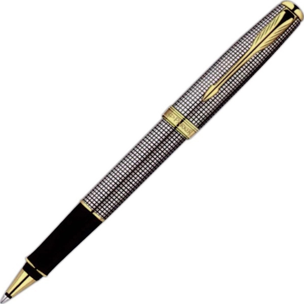 Roller ball pen with elegant design and gold plate trim.... from ASI 84833 Newell Custom Writing Instruments / Parker® Newell Brands