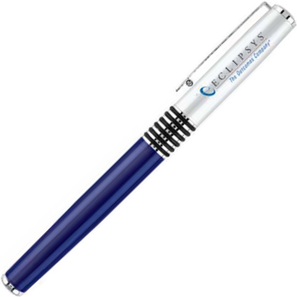 Cap-off rollerball pen with a chrome clip and accents, a silver... from ASI 68190 Lungsal / Lungsal