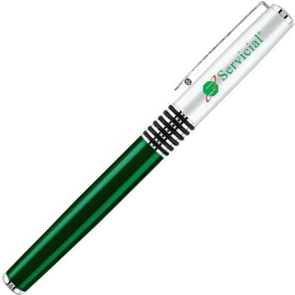 Cap-off rollerball pen with a chrome clip and accents, a silver... from ASI 68190 Lungsal / Lungsal