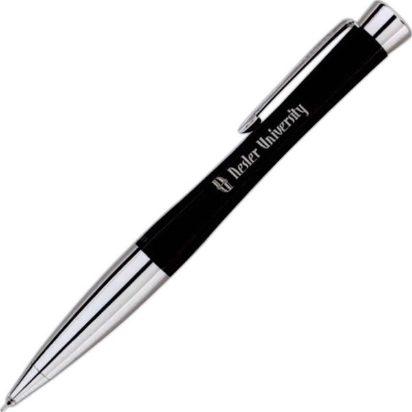 Ballpoint pen with chrome plated trim fitted with medium point black... from ASI 84833 Newell Custom Writing Instruments / Newell Brands