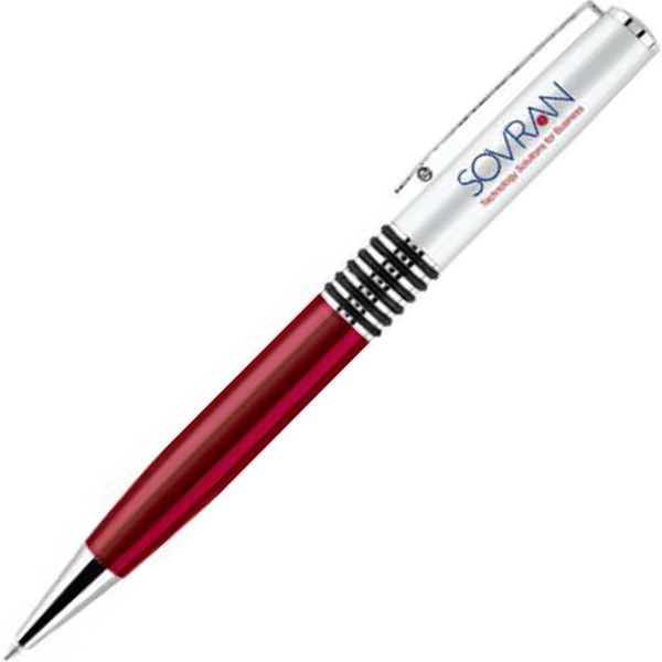 Twist-action ballpoint pen with a chrome clip and accents, a silver... from ASI 68190 Lungsal / Lungsal