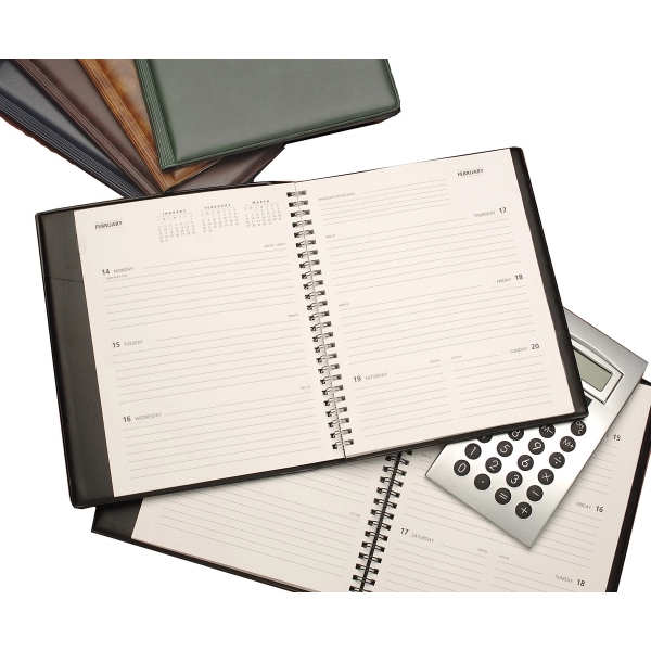 Executive week planner with a padded heat sealed vinyl cover, no... from ASI 48575 Datamax International Inc / The Datamax Collection