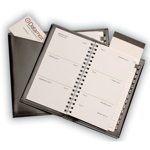 Pocket weekly planning system with a sewn simulated leather cover... from ASI 48575 Datamax International Inc / The Datamax Collection