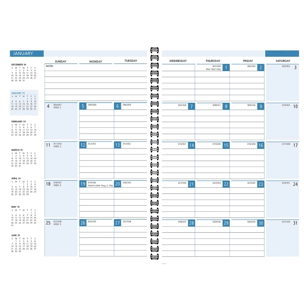 Monthly desk planner with a tabbed telephone address section.... from ASI 48575 Datamax International Inc / The Datamax Collection