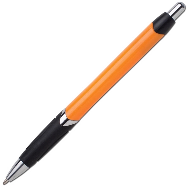 Plastic plunger-action retractable ballpoint. Bright neon-colored body.... from ASI 58805 HPC Global / HPC Global